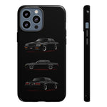Black GNX Phone Case, Three-View Muscle Car Vector Tough Cover