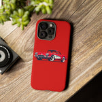 Red Classic Corvette C1 Illustration phone case | Retro Car Tough Case