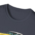 Yellow 1955 Chevy Bel Air T-Shirt | Vintage Classic Car Trio Illustration
