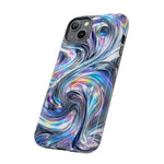 Chrome Metallic Swirl  Art Tough Phone Case