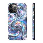 Chrome Metallic Swirl  Art Tough Phone Case