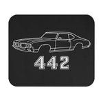 Olds 442 Mouse Pad Classic Muscle Car Line Art Desk Mat Gift for Car Lovers
