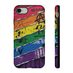 Rainbow Grunge Ripped Stripes phone case | Tough Cases