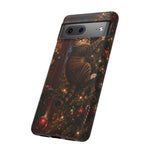 Tabby Cat on Christmas Tree phone case | Tough Case