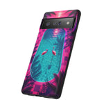 Neon Flamingo Pool Vaporwave Art Tough Phone Case