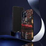 Red FD RX-7 Blossom Alley Tough Phone Case - Rain-Slicked Night