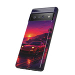 FD RX-7 Retro Sunset Sports Car Tough Case | Neon Vaporwave Beach Drive