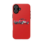 Red Classic Corvette C1 Illustration phone case | Retro Car Tough Case
