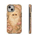 Persian Cat Floral Art Nouveau Tough Phone Case