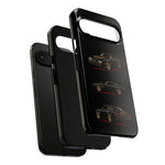 Trans Am Phone Case Black Gold, Three-View Vector Tough Cover