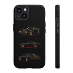 Trans Am Phone Case Black Gold, Three-View Vector Tough Cover