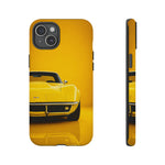 Yellow Corvette Phone Case, C3 Stingray Classic Sports Cover, Gift