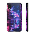 Neon Koi Reflection Vaporwave phone case | Tough Cover