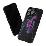Neon Anatomical Skeleton Phone Case | Internal Displacement Art