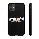 R34 Skyline Japanese Flag Race Car Phone Case | JDM GT-R Tough Cover