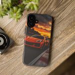 Orange C8 Z06 Flat Plane V8 Speed Art Tough Phone Case