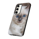 Ragdoll Kitten Phone Case, Blue Eyes Macro Portrait Cover, Gift