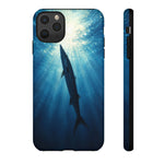 Barracuda Silhouette Phone Case, Sunlit Marine Art Tough Cover