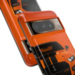 Orange Mustang Art Phone Case, GT500 American Muscle Car Tough Cover for Male