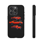 1969 Camaro SS Orange Triple View Muscle Car Tough Phone Case