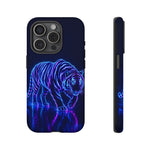 Neon Blue Tiger phone case | tough protective cover