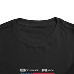 1963 Corvette Sting Ray American Flag Graphic Toddler T-Shirt Classic Car Tee