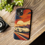 Retro Sunset Countach phone case | Sports car tough cover