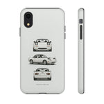 1989 Miata White Triple View Roadster Tough Phone Case Cover