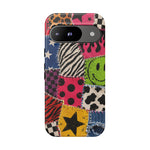 Colorful Patchwork Punk Tough Phone Case