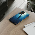 Barracuda Silhouette Phone Case, Sunlit Marine Art Tough Cover