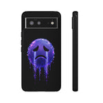Glitch Sad Face Phone Case, Anime Melt Static Tough Cover