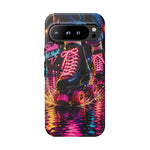 Neon Roller Skates Tough Case | Retro 80s Skate Night Phone Cover