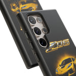 Z06 Corvette Phone Case, Yellow Neon Chrome Studio Cover