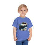 GT350 Toddler T-Shirt – Classic White & Blue Muscle Car Graphic Tee