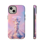 Praying Cherub Statue halo Vaporwave Aesthetic phone case