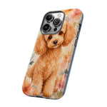 Miniature Poodle Whimsical Watercolor Art Tough Phone Case