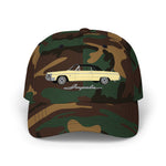 1964 Impala Convertible Dad Hat Classic Car Cap Adjustable Yellow Lowrider