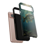 Largemouth Bass Phone Case, Sunlit Underwater Tough Cover, Gift