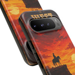 Western Sunset Cowboy Phone Case | Rugged Protective Cover