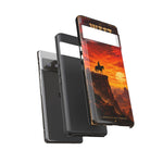 Western Sunset Cowboy Phone Case | Rugged Protective Cover
