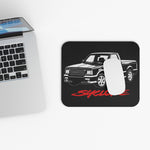Syclone Pickup Mouse Pad | Retro Truck Illustration, Black Red