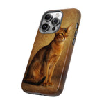 Abyssinian Warm Ticked Portrait Art Tough Phone Case