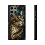 Stained Glass Cat Phone Case, Lead Line Art Cover, Gift