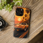 Orange Corvette C3 Stingray Sunset Palms Phone Case