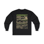 1970 Hemi Coronet muscle car collage Long Sleeve Tee