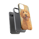 Goldendoodle Fluffy Curls Portrait Art Tough Phone Case