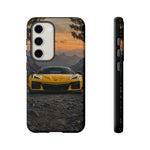 C8 Z06 Corvette Phone Case, Yellow Mountain Dusk Cover, Gift