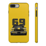 1969 Camaro Z28 Yellow Front View Muscle Car Tough Phone Case