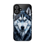 Siberian Husky Geometric Diamond Art Tough Phone Case