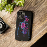Neon Anatomical Skeleton Phone Case | Internal Displacement Art